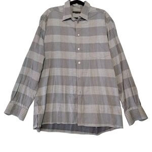Ermenegildo Zegna Plaid Long Sleeve Button Down‎ Shirt